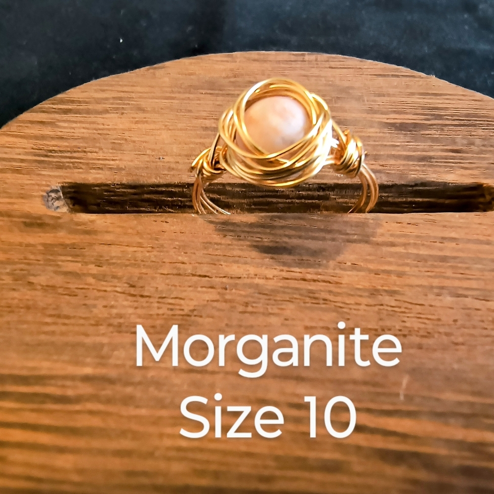 Morganite Ring Size 10